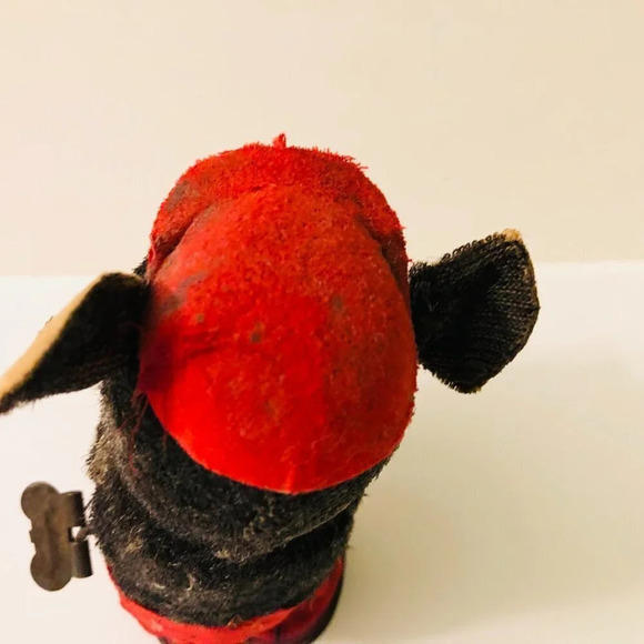 Vintage 1950s Tin Toy Key Wind Up Bear Playing Accordion 6 Inch Tall Works - Picture 9 of 16